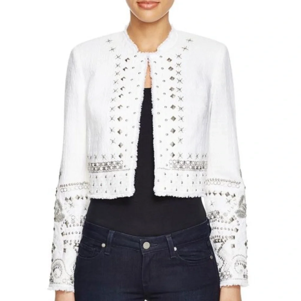 NWT Elie Tahari White Doris Embellished Jacket Suit
Size: S - Picture 3 of 16